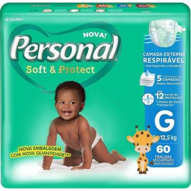 Imagem de Fralda Personal Baby Soft & Protect Hiper G 60 Unidades