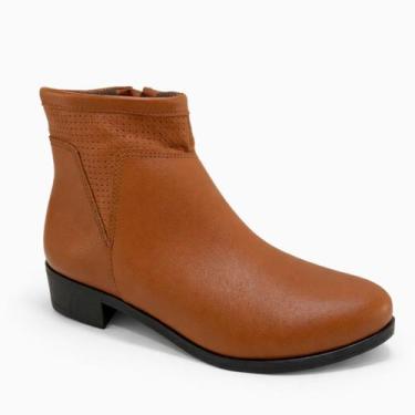 Imagem de Bota feminina cano curto em couro andacco ref 4335 - 35, Caramelo, 35