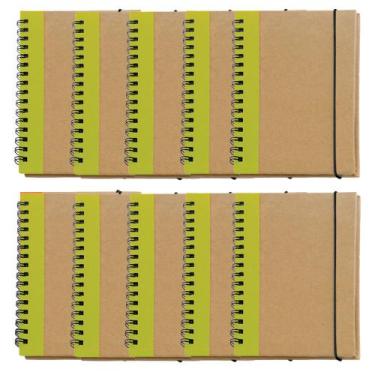 Imagem de Kit 10x Caderneta de Anotações Ecológica 10x14cm 60 Folhas Sem Pauta V