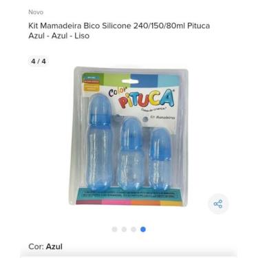 Imagem de Kit mamadeira pituca, Azul