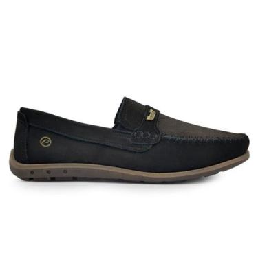 Imagem de Sapato Mocassim Pegada Masculino Em Couro Nobuck 141604 , Preto, 40