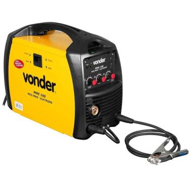 Imagem de Máquina para Solda e Eletrodo 160A 220V Monofásica Vonder MME 160 Amarelo