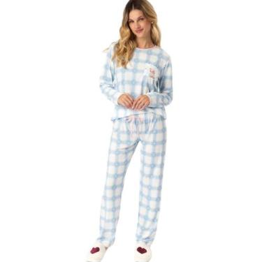 Imagem de Pijama Adulto Xadrez Urso - Lua Cheia, G