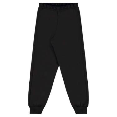 Imagem de Calça Infantil Unissex em Moletom Bee Loop, Preto, 1