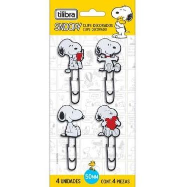 Imagem de Clips decorado snoopy 50mm 4 unidades tilibra