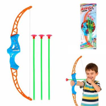 Imagem de Kit arco flecha infantil tiro alvo super mira pontaria arqueiro 3 flec