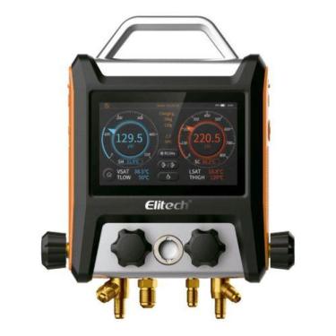 Imagem de Manifold Digital Bluetooth Vacuômetro 4 Vias Ms-4000 Refrigeração Elit