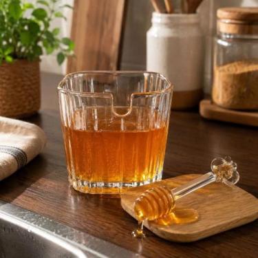 Imagem de Meleira Montecarlo de Vidro Cristal 300ml com Tampa e Colher - Hauskra