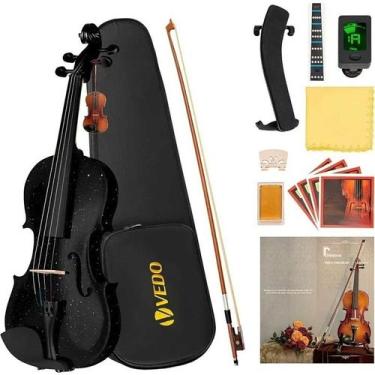Imagem de Kit Violino Acústico Vedo Para Iniciantes Com Estojo e Acessórios, Pre