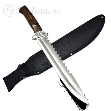 Imagem de Faca Grande 40cm para Churrasco Camping e Uso Tático com Bainha SLKA16