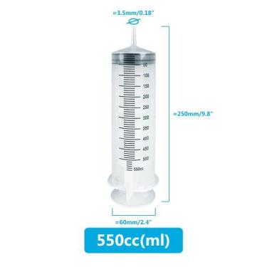 Imagem de Seringa Plástica De Grande Capacidade 50ml-550ml Com Mangueira De 100c