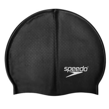 Imagem de Touca de Natação Speedo Massage Silicone Lisa Unissex, Único, Preto