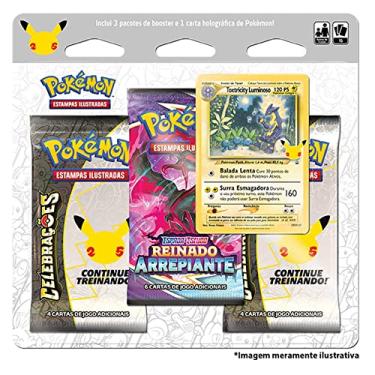 Imagem de Copag Triple Pack Pokémon Celebrações Toxtricity Luminoso, Estampado