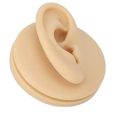 Imagem de Modelo de orelha direita realista, modelo de orelha direita de silicone macio à prova d'água para fornecedores de aparelhos auditivos para aprendizado de orelha
