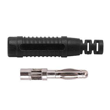 Imagem de Plugues de banana, acabamento fino, tecnologia CNC, PA sensível e conector banana de fio de cobre vermelho com invólucro para equipamento de teste (preto)