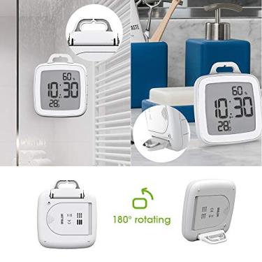 Imagem de Relógio de chuveiro digital BALDR com timer | Design impermeável, perfeito para o banheiro - exibe tempo, temperatura e umidade