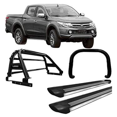 Imagem de Kit Quebra Mato+Estribo Pers +Santo Ant Duplo 20 L200 PRETO