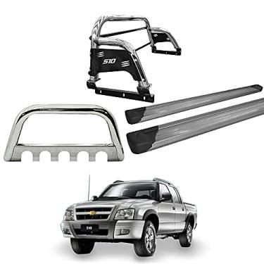 Imagem de Kit Quebra Mato+Santo Ant Duplo +Estribo-S10 94/11 Cromo C/D