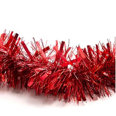 Imagem de Festão de Natal Corte Fino Vermelho 6Cm X 2M