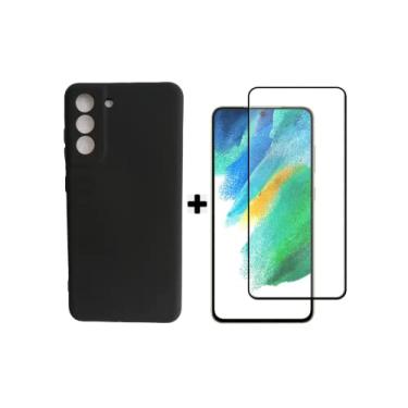 Imagem de Capinha Para Galaxy S21 FE 6.4" Case Aveludada Silicone com Proteção Câmera+ Película 3D