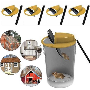 Imagem de Armadilha Ratoeira Pega Rato Balde Reutilizavel Ratazana Camundongo Kit 5 Und