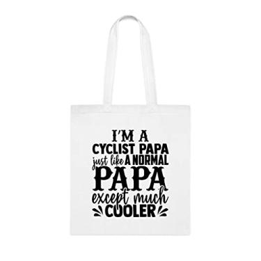Imagem de Sacola I'm A Cyclist Papa, Cyclist Papa Idea, presente para o pai ciclista, bolsa de ombro Papa ciclista, bolsas reutilizáveis do papai ciclista, presente para o papai