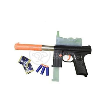 Brinquedo Fuzil Metralhadora Ak 47 Pressão Dardos 46 Cm