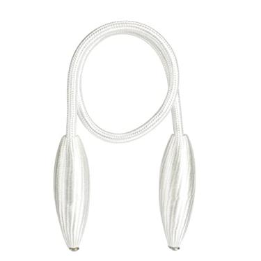 Imagem de Cintos de suspensão de liga de pelúcia de forma arbitrária cordas de retenção de cortina hastes acessórios, branco, 4 peças