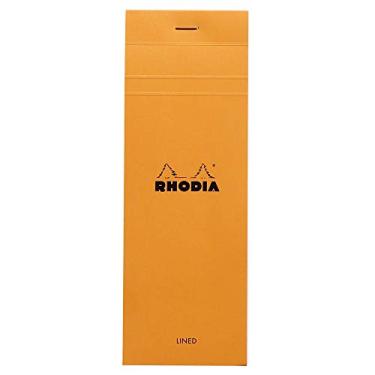 Imagem de Rhodia Bloco de lista de compras, nº 8, forrado - laranja, 7,6 cm x 21,5 cm (8600C)