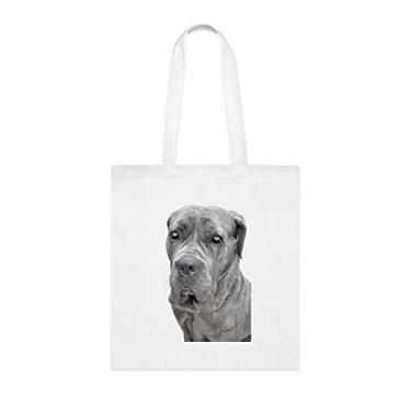 Imagem de Bolsa grande para cachorro, presente para cachorro cinza grande, aniversário de cachorro cinza grande bolsa de ombro para cachorro cinza grande, bolsa reutilizável para cachorro cinza grande, Branco