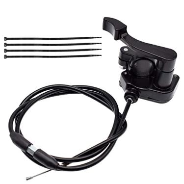 Imagem de Substituição do cabo do acelerador do acelerador do polegar de 22 mm de 7/8" para montagem do conjunto do cabo do acelerador do acelerador do polegar para 50cc 70cc 90cc 110cc 125cc 250cc TaoTao ATV Quad Go Kart Pit Bike (com 4 abraçadeiras)