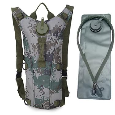 Imagem de Mochila de hidratação com bolsa de bexiga 3L para pesca caminhada ciclismo corrida sobrevivência caminhada escalada portátil impermeável bolsa de água esportiva, F, 43 * 18 cm