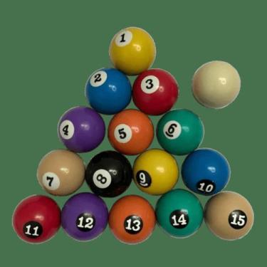 Jogo Bola Pequena 52mm Numerada Sinuca Bilhar Snooker