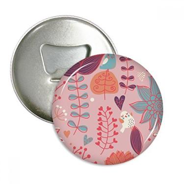 Imagem de Abridor de garrafas de tinta de flores vermelhas com ímã de geladeira emblema multifuncional