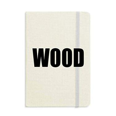 Imagem de Caderno com nome de cor de madeira capa dura diário clássico A5 presente