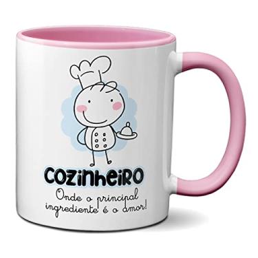 Imagem de Caneca Cozinheiro O Amor É O Principal Ingrediente! Fofo (Rosa)
