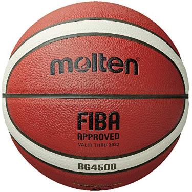 Imagem de Molten Bola de basquete composta da série BG, aprovada pela FIBA - BG4500, tamanho 7, 2 tons (B7G4500)