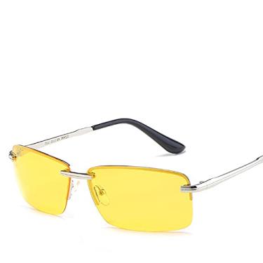 Imagem de Óculos de sol polarizados sem aro polarizados para homens com design de espelho all-fit Alloy Frame Óculos de proteção para dirigir Uv400 4