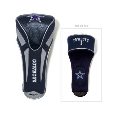 Imagem de Team Golf NFL Dallas Cowboys Capa de cabeça de motorista de apex único Golf Club Capa de cabeça de motorista Apex único, serve para todos os tacos grandes, design verdadeiramente elegante