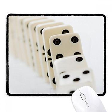 Imagem de Gambling Pai Gow Dominoes Foto Antiderrapante Mousepad Jogo Escritório Preto Bordas Costuradas Presente