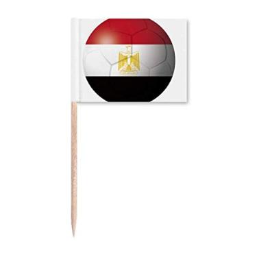 Imagem de Bandeira Nacional do Egito Futebol Futebol Bandeiras Palito Marcador Topper Decoração de Festa