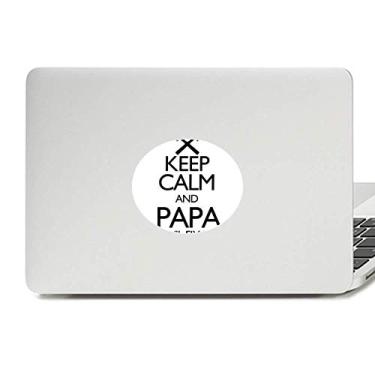 Imagem de Adesivo de vinil com a frase Keep Calm and Papa Wil Fix It, decalque gráfico para laptop