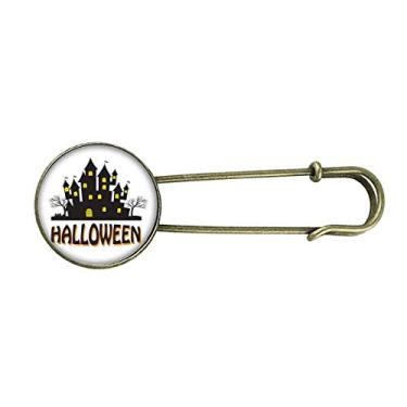 Imagem de Pingente de broche de metal retrô Castelo de Horror Happy Halloween