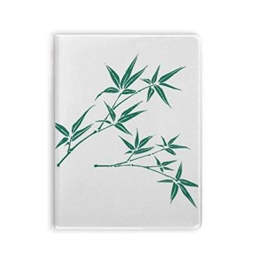 Imagem de Diário de capa macia para caderno de bambu da cultura verde da pintura