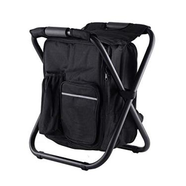 Imagem de Cadeiras dobráveis ​​de acampamento, acampamento, caminhada, viagem, mochila, festival, banco dobrável, assento, mochila, bolsa para piquenique ao ar livre, caminhada, praia, pesca, leve