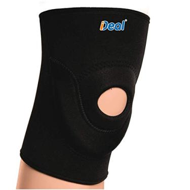 Imagem de Ideal Produtos Ortopédicos, Joelheira com Suporte Subpatelar NEO, Preto, Tamanho: G