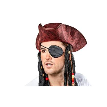 Imagem de Rubies Chapéu de pirata caribenho marrom fantasia adulto, marrom, tamanho único, Multicor, tamanho nico