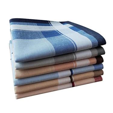 Imagem de UGPLM 6x lenços masculinos de algodão lenços presentes 16 polegadas bandanas clássicas lenços de bolso lenços para noivos casamentos festa de celebração