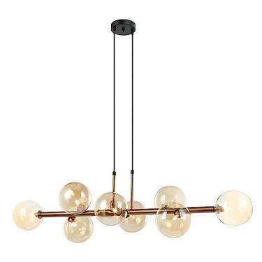 Imagem de PENDENTE ABAPORU DE METAL e VIDRO BRONZE E CHAMPAGNE