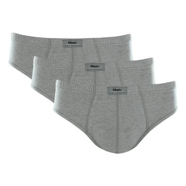 Imagem de Kit 3 Cuecas Slip Mash Algodão Lisa 074.58